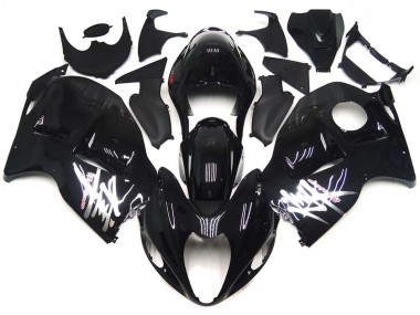 Gloss Black with Silver Decals - 1997-2007 Suzuki GSXR 1300 Hayabusa