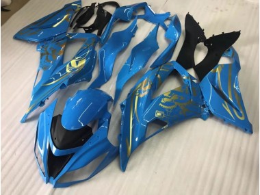 Gloss Blue with Gold - 2016-2019 Kawasaki ZX10R