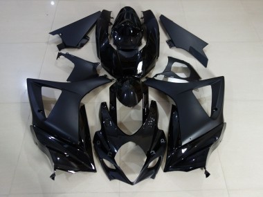 Gloss and Matte Black Plain - 2007-2008 Suzuki GSXR 1000