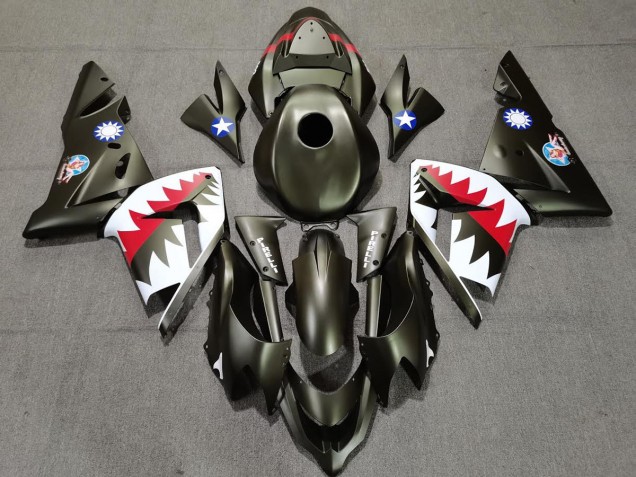 Military Green Shark - 2004-2005 Kawasaki ZX10R
