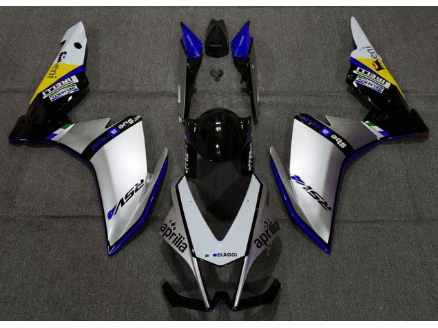 Silver Pirelli & Blue - 2010-2015 Aprilia RSV4 1000