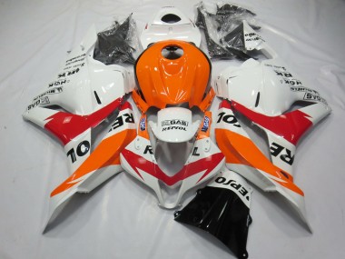 White Red and Orange Repsol - 2009-2012 Honda CBR600RR
